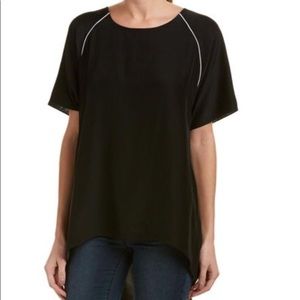 Maison de Papillon Navy Silk Yvone Tunic/Blouse -L